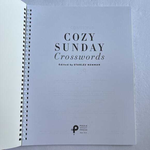 Cozy Sunday Crosswords Series by Stanley Newman Spiral Bound Paperback - Picture 2 of 7